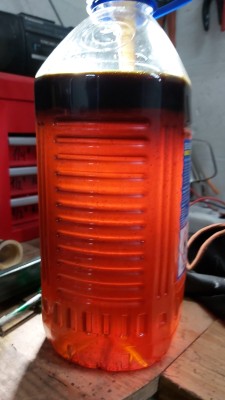 das war die Flüssigkeit mit Dreck, nach 2 Tagen